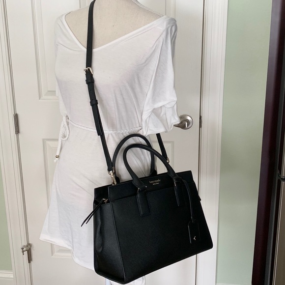 Kate spade medium satchel Cameron black solid new - Picture 2 of 5